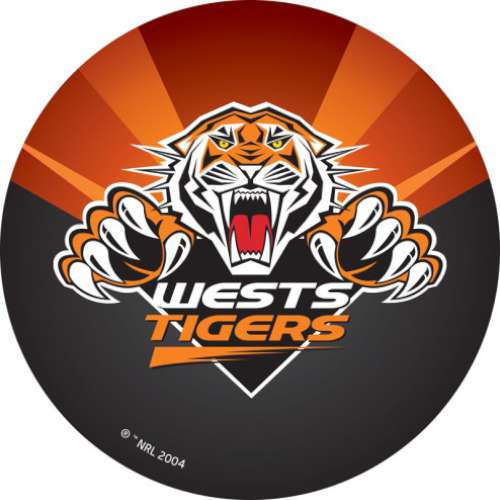 West Tigers NRL Edible Icing Image - Round - Click Image to Close